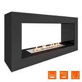 Биокамин SteelHeat WALL FRAME ONE 900 черный, стемалит SteelHeat