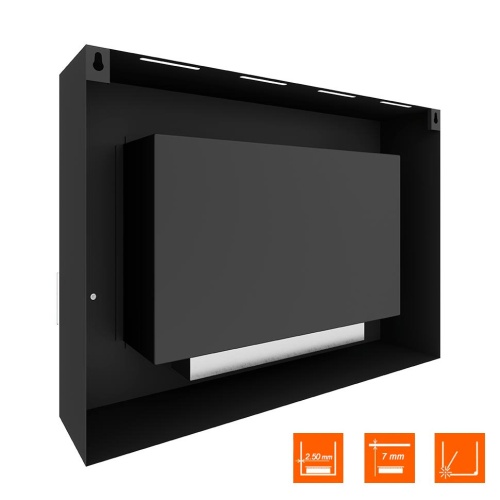Биокамин SteelHeat WALL GRAND 900 черный, стекло, стемалит SteelHeat