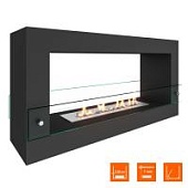 Биокамин SteelHeat WALL FRAME ONE 900 черный, стекло SteelHeat