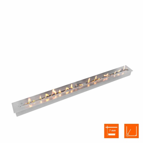 Биокамин SteelHeat WALL LONG 1800 черный, стемалит SteelHeat