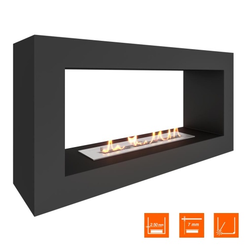 Биокамин SteelHeat FRAME ONE 900 черный SteelHeat