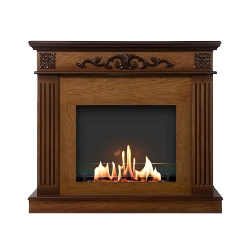 Биокамин в портале SteelHeat Noche, стекло SteelHeat