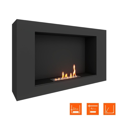 Биокамин SteelHeat WALL LONG 900 LITE черный SteelHeat